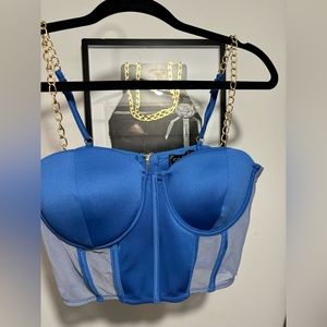 Blue corset top